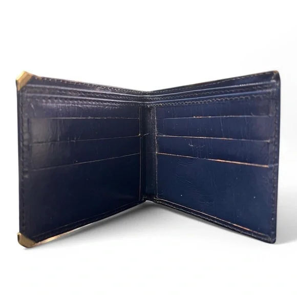 Vintage Dior Blue Calfskin Leather Bifold Wallet - Picture 4 of 5